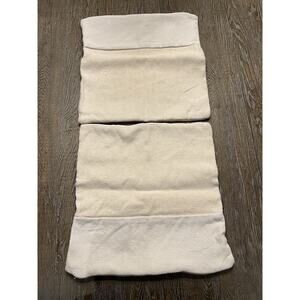 West Elm Square Canvas Pillowcase Ivory 17” Decorative Cotton Jute Set Of 2